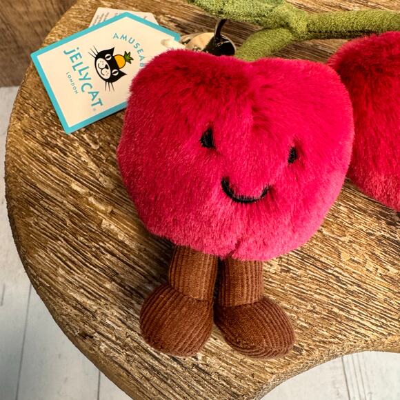 Jellycat Cherries Bag Charm Jellycat Charm Bag Flair Gift FAST SHIP NEW - Picture 3 of 7